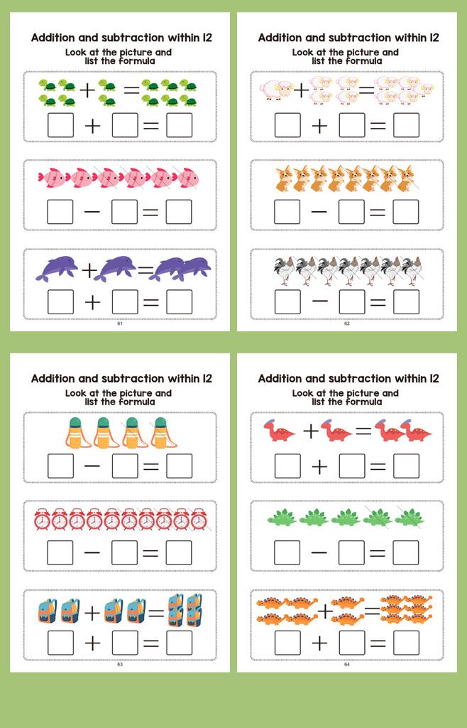 Interactive Preschool Math Workbook: Includes Number Tracing Addition & Subtraction Practice Pages - Early Education Activities and