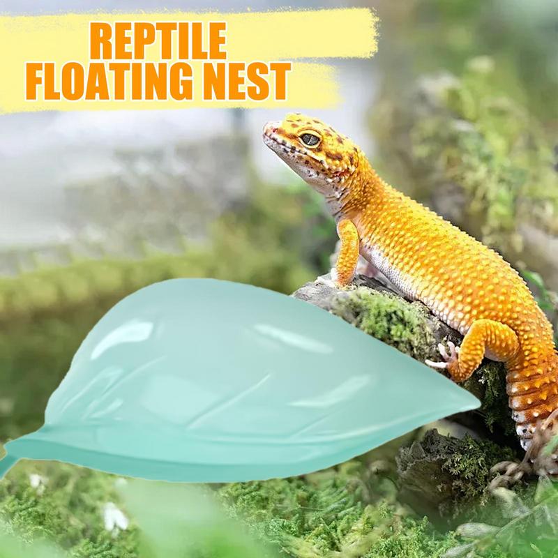 Geckos Frog Habitat Leaf Suction Cup Reptile Basking Area Resting Terrace Suction Cups Tank Decor Simulated Leaves Scenery