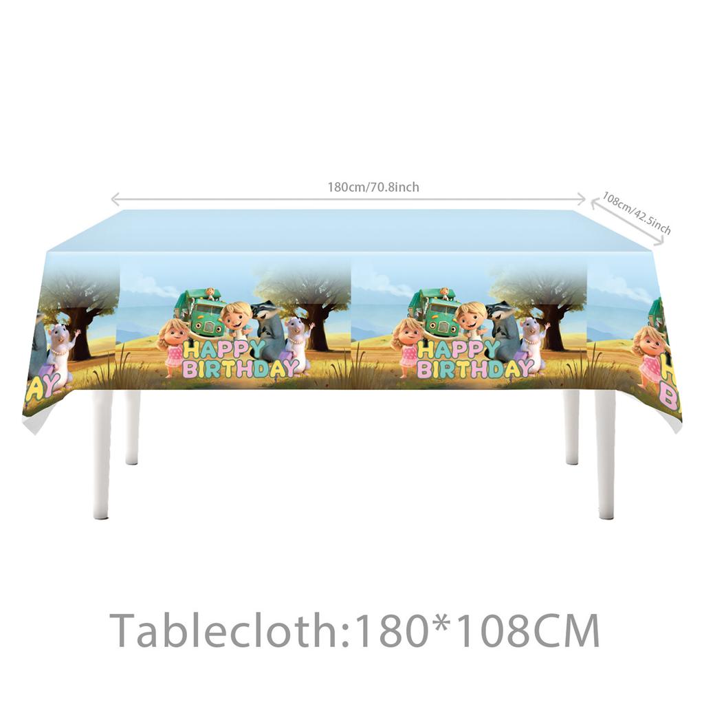 Hank Trash Truck Birthday Party Supplies Plate Cup Backdrop Balloons Cake Topper Gift Bag For Kids Favors Birthday Decoration