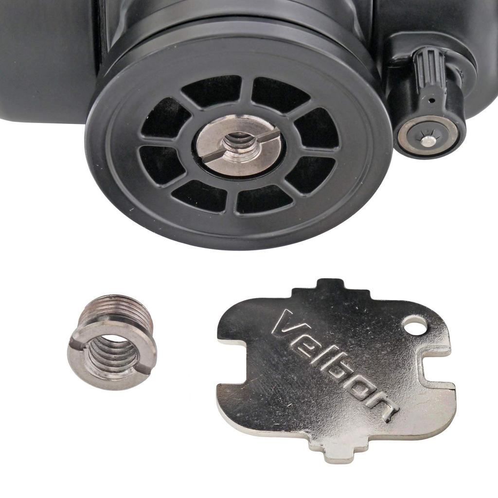 Velbon Fluido Head FHD-66A Medium-sized Video Head 51mm Bottom Diameter Magnesium Black Supports Slide Quick Release