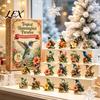 Holiday Countdown Calendar 2026 Hummingbird Advent Calendar, 24-Day Acrylic Ornament Set with Bird Figure Decoration for Home Countdown, Christmas