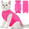 Katzen Genesungsanzug Weicher Katzen Operations-Genesungsanzug Katzen-Einteiler für Katzen nach der Operation, Kegel-E-Halsband-Alternative Leckschutz-Schutzanzug