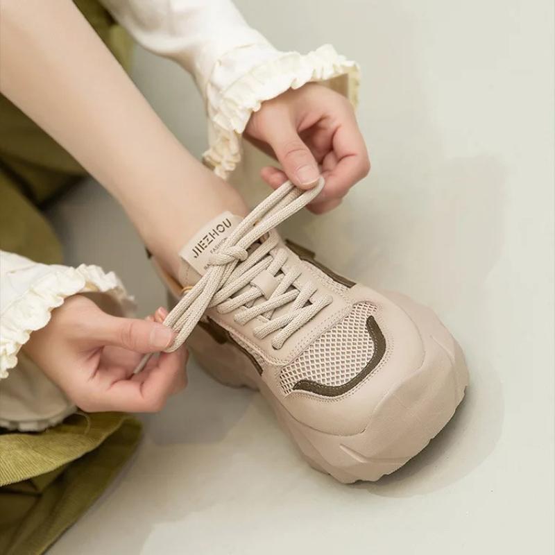 Johnature Lightweight Breathable Mesh Shoes Versatile Sports And Leisure Mixed Colors Women's Shoes