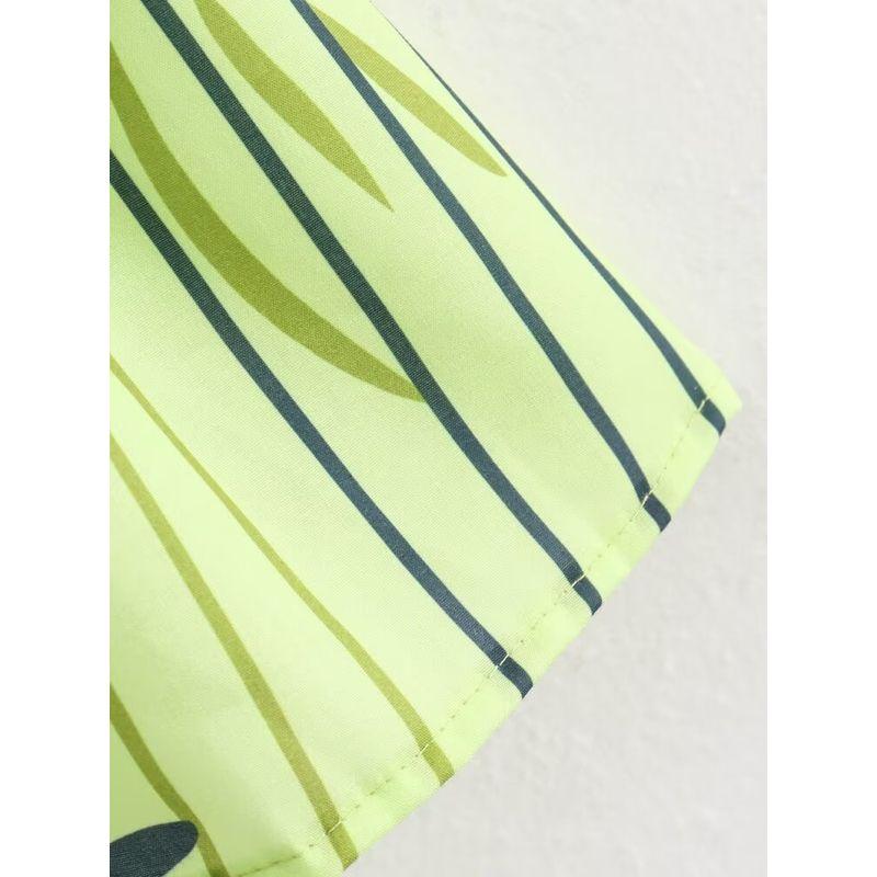 Kaslead New Arrival Women's Clothing Fashion Style Fashion Minimalist Leaf Printed Tops Casual Pants Two-piece Set