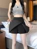 Women's High-Waist A-line Skirt with Irregular Slit and Anti-Exposure Design