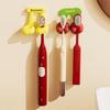 Self Adhesive Fruit Shaped Toothbrush Holder Space Saving Punch Free Silicone Toothbrush Holder Waterproof Decorative