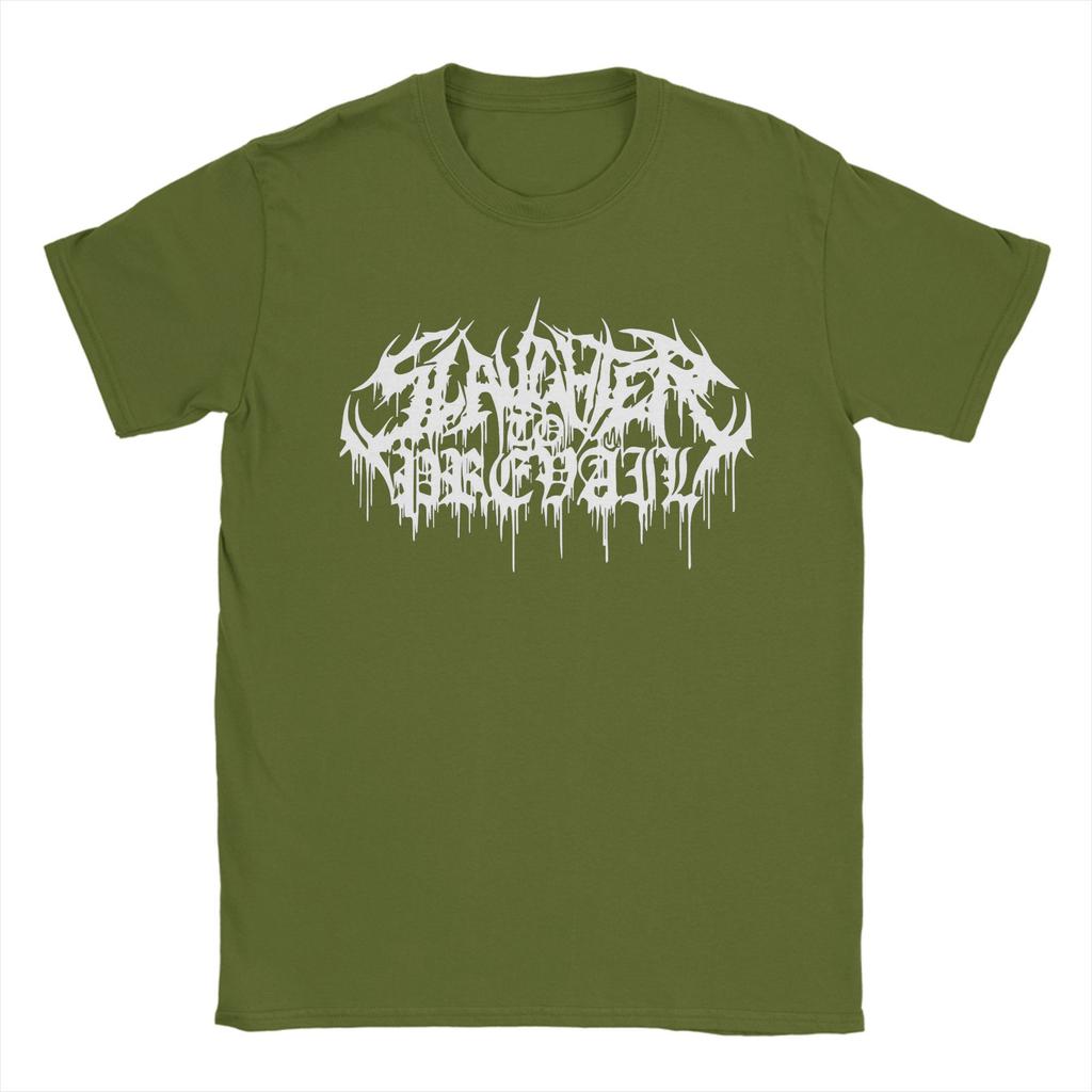 Men's SLAUGHTER TO PREVAIL Band T Shirt 100% Cotton Clothes Funny Short Sleeve Round Collar Tees 6XL T-Shirts