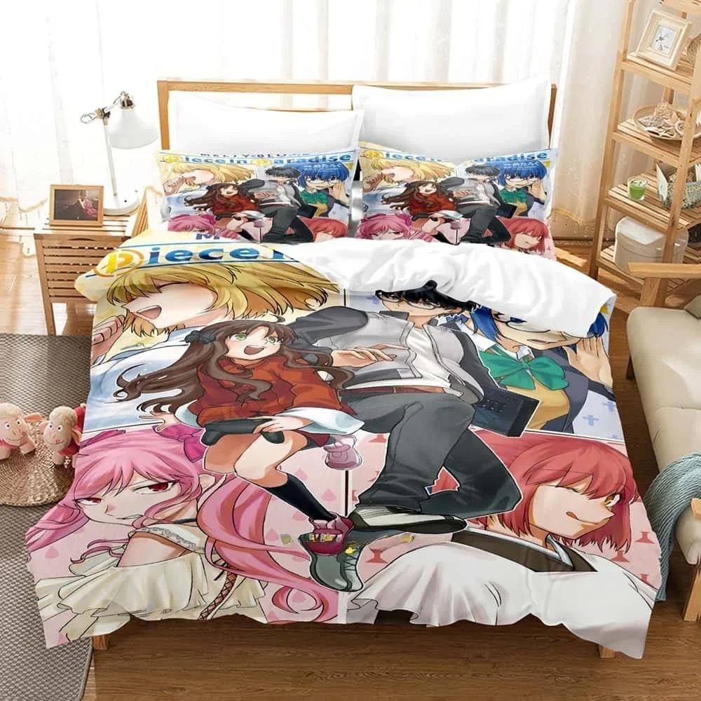 Set da letto cartoni animati stampati in 3D Melty Blood Neco Arc Singolo Piazza e mezza Matrimoniale King Size Set da letto Camera da letto per adulti e bambini Set copripiumino