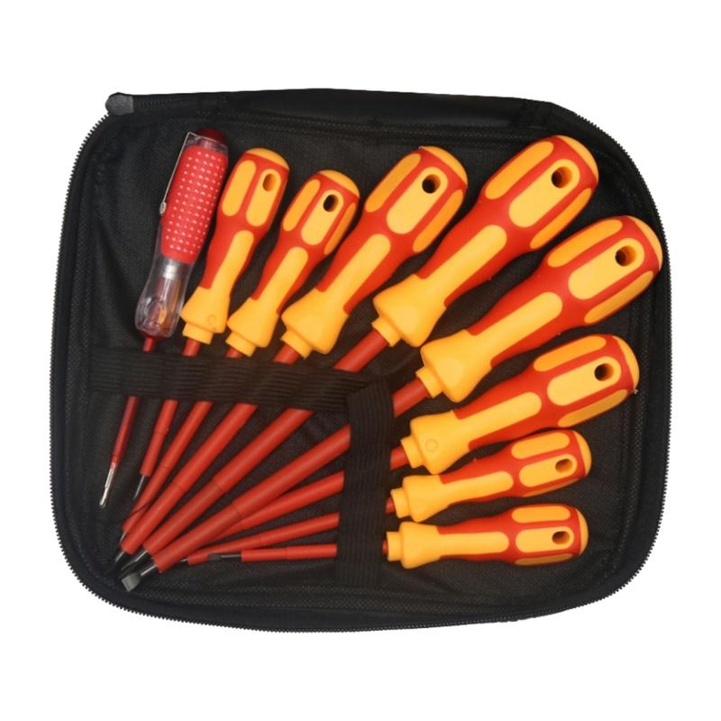 Versatile 9 in 1 Magnetic Insulated Screwdriver Set Ideal for Electronics and Appliance Maintenance 1