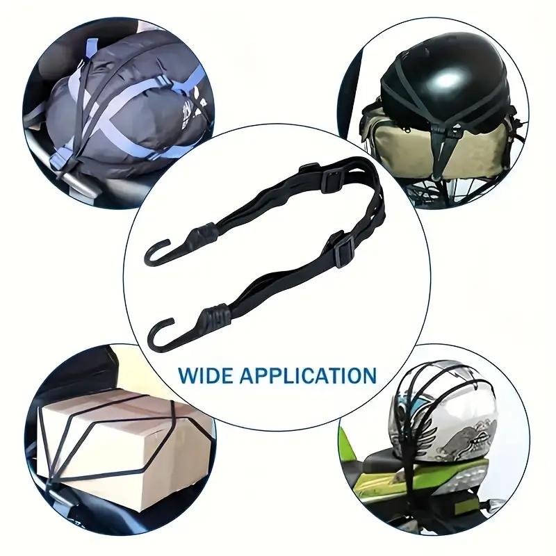 1Pc Motorcycle Elastic Suitcase With Safety Hook-Versatile Helmet Mesh Gear Transport Durable And Sleek For Daily Travel