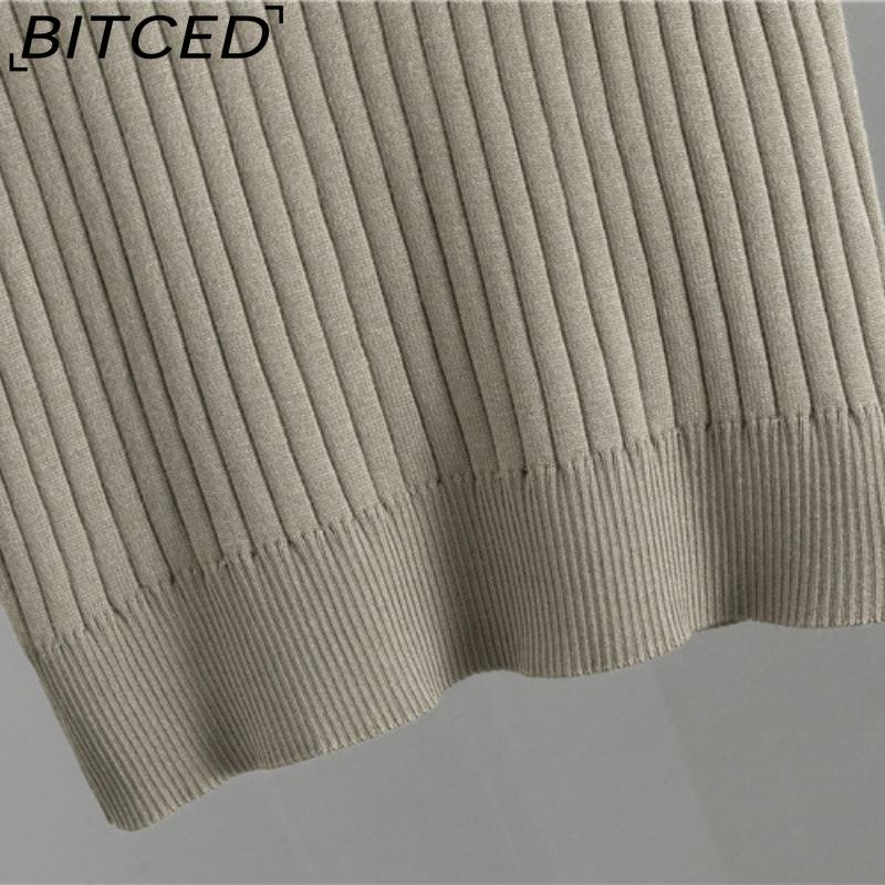 BITCED Spring and Autumn Laid-back Style Knitted Set, Sleeveless Vest, Sweater, Cardigan and Trousers, Three-piece Set