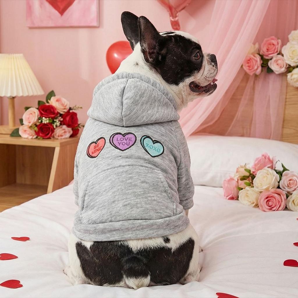Pet circle, dog small dog clothes, cat clothing, autumn and winter Valentine's Day love collection