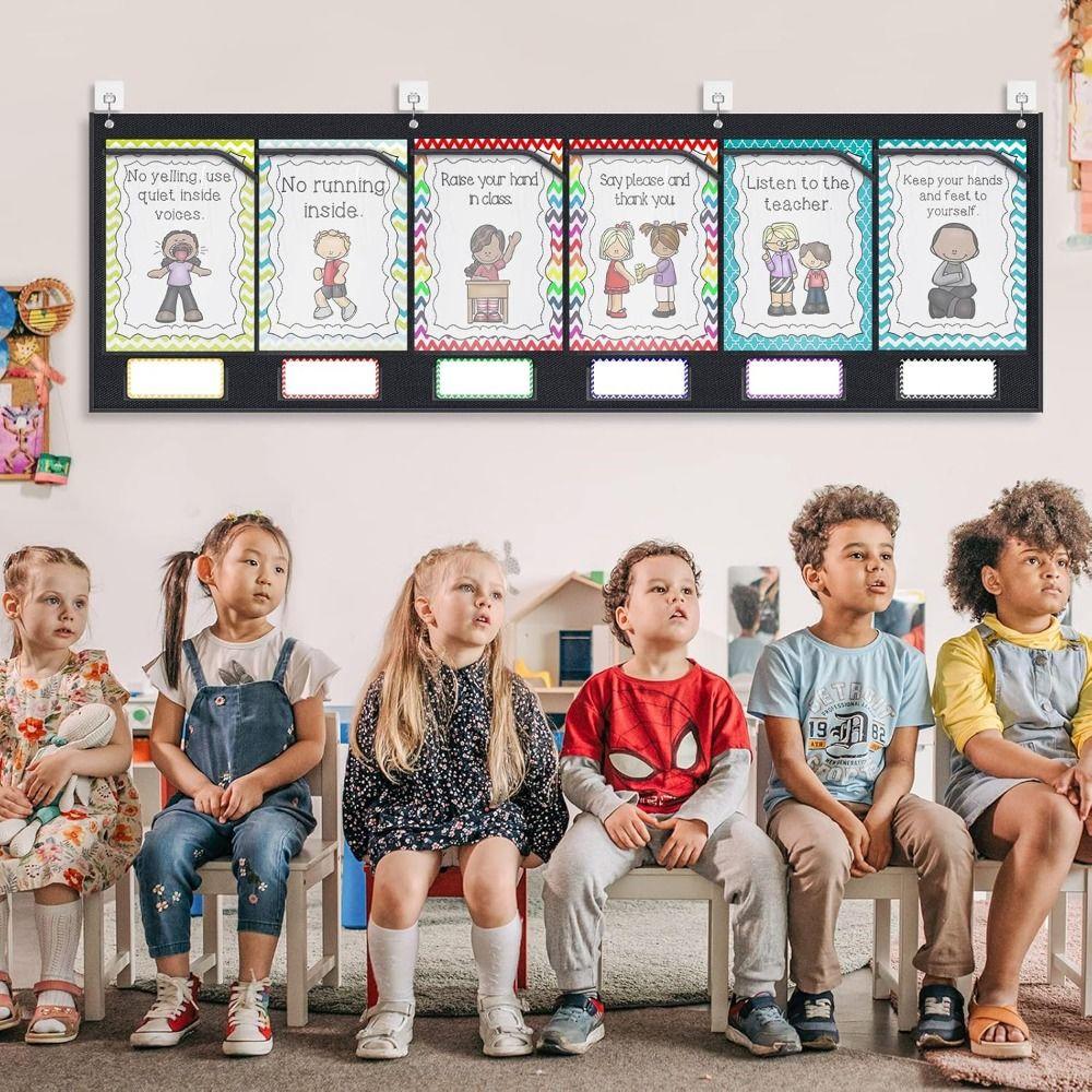 Wandmontierte horizontale Aufbewahrungstaschen-Tafel Wiederverwendbare Aktenaufbewahrungstaschen-Tafel Haushalt