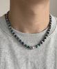 Julius1 Unisex Blue Bead Necklace Jsb-539