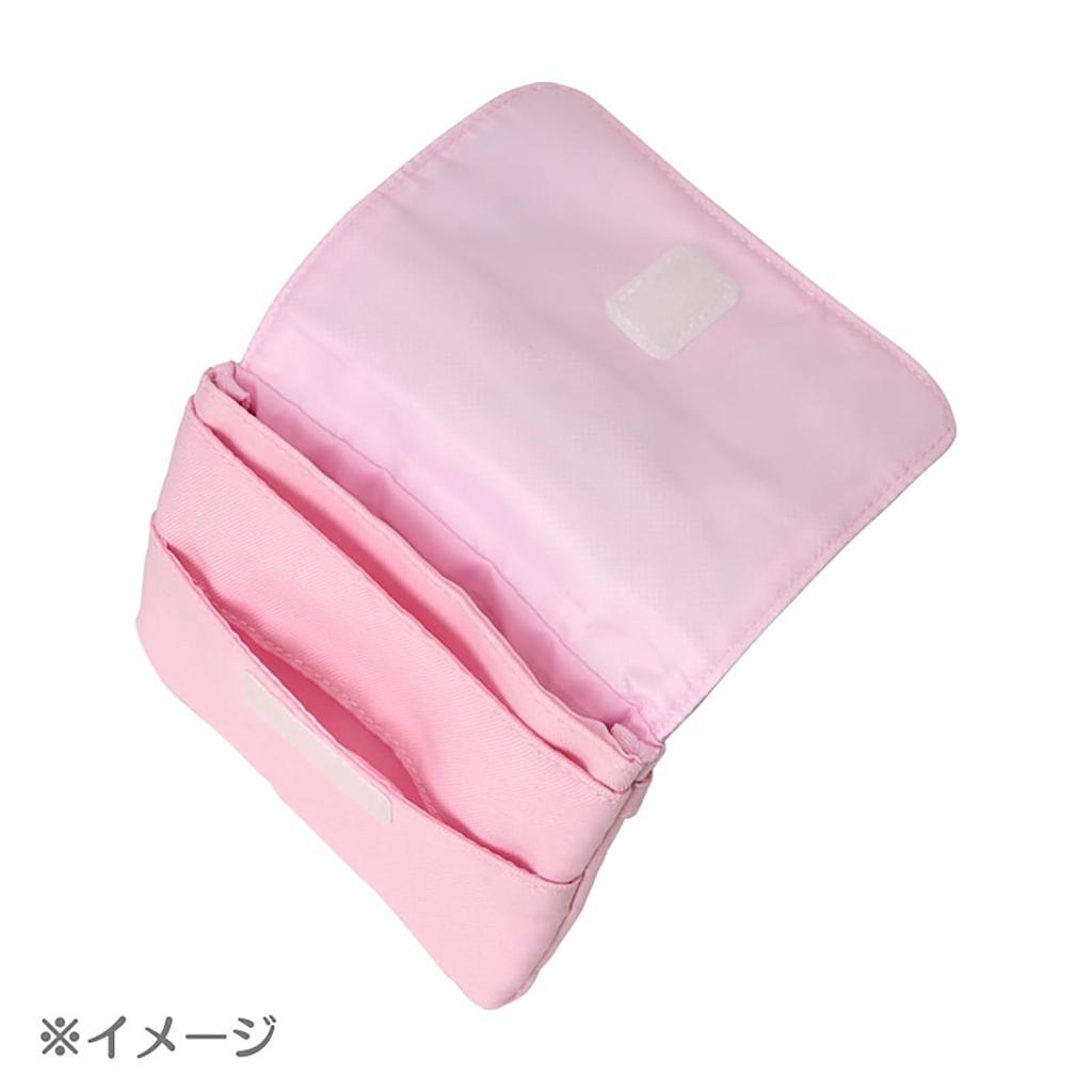 Sanrio Hello Kitty Shoulder Pocket W X D X with Name Space for Product Number 102156 Pouch, Polyester, Approx. 5.5" 0.5" 4.5" H, Inside, Children,