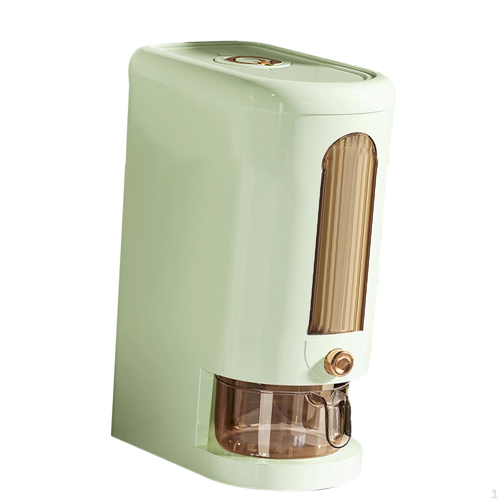 

Контейнер для хранения риса Контейнер для сухих продуктов Ведро для зерна с герметичной крышкой L_Green