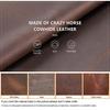 Cowhide Leather Pen Pouch Leather Pencil Storage Bag Retro Stationery Organizer  Office