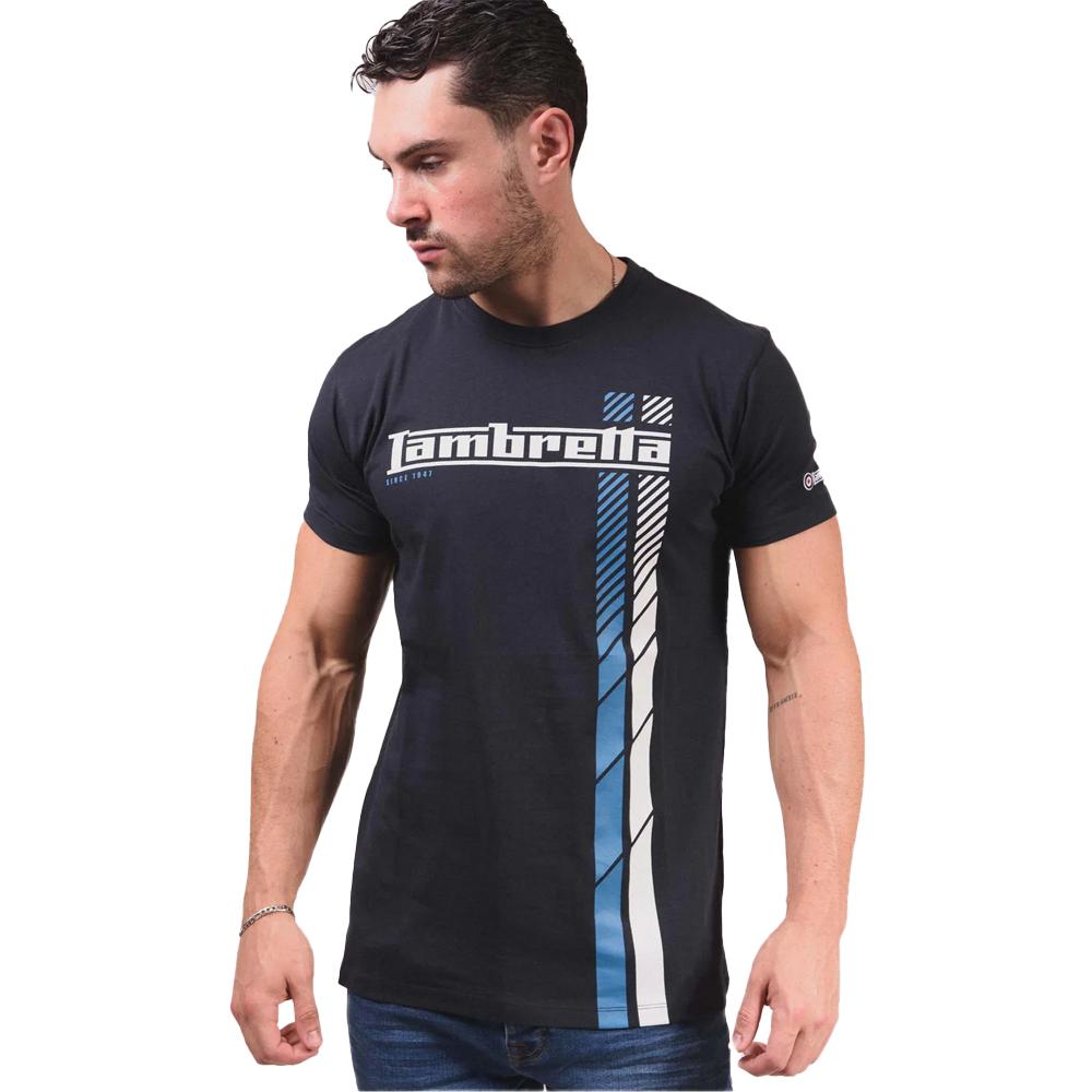 LAMBRETTA Men's SS25 Racing Stripe T-Shirt