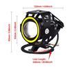 X-STYLE U7 Motorcycle Fog Lights, LED, Dual Mode, White + Yellow Squid Ring, Headlight, Auxiliary Light, Bullet Shape, 12V, Universal, with Switch, Se
