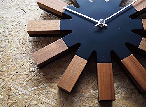 Interform Wall Clock CL-2949WH, Vierko White, Nordic Wood, W25 X H25 X D2.5cm, Sweep Movement