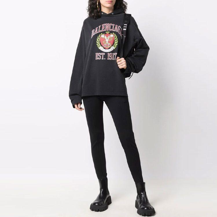 Balenciaga Sweatshirt Loose Fit Men's Black 674685TLV891076