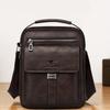 Classic Multi-pocket PU Leather Crossbody Bag Durable Retro Design Shoulder Handbag for Men Everyday Casual Wear & Business Use