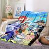 Genshin Impact Poster Print Flannel Blanket High Quality Warm Comfortable Cover for All Seasons Perfect for Gifts Home Decor