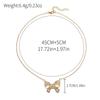 Diamond-encrusted alloy bow necklace, new jewelry women's pendant, niche high-end collarbone chain