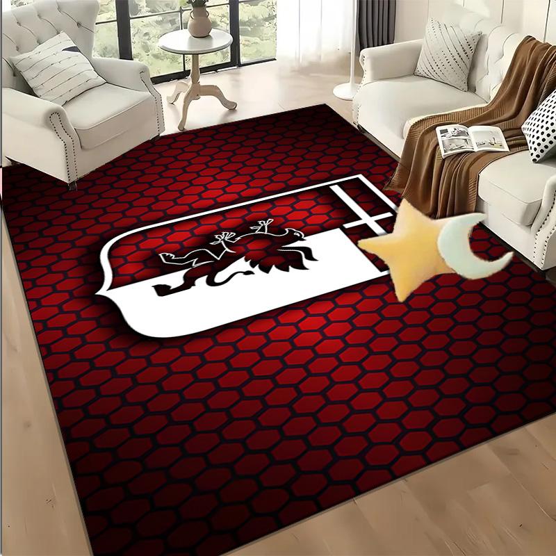1PC Lion Shield Genoa Floor Mat for Living Room, Game Rooms, Office, Bedroom, Office Floor Mat Playful Design, Christmas Fan Gifts
