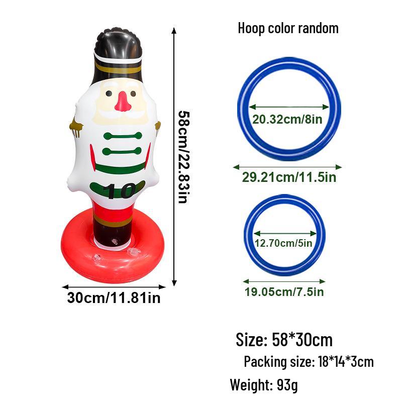 Inflatable Water Basketball Hoop and Ring Toss Set for Beach and Pool Fun
