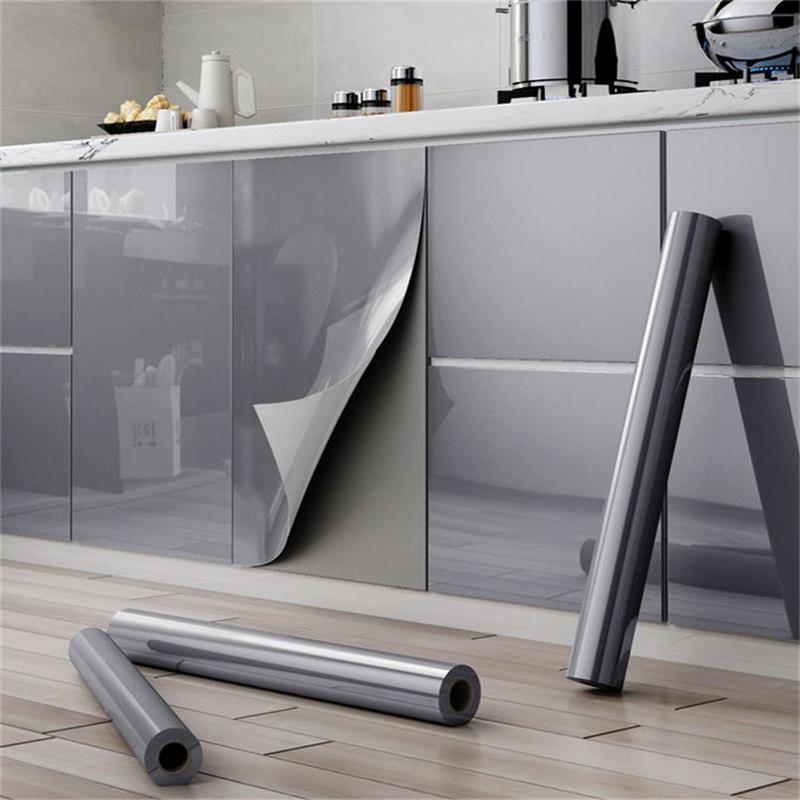 Adesivos de Parede Autoadesivos 3D Decoração de Móveis Ambry de Cozinha Papel de Parede Impermeável de Vinil Rolo de Adesivo Decoração de Casa Papel Contacto PVC 60cmX5m