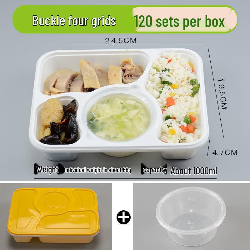 Disposable Square Multi-Compartment Meal Boxes