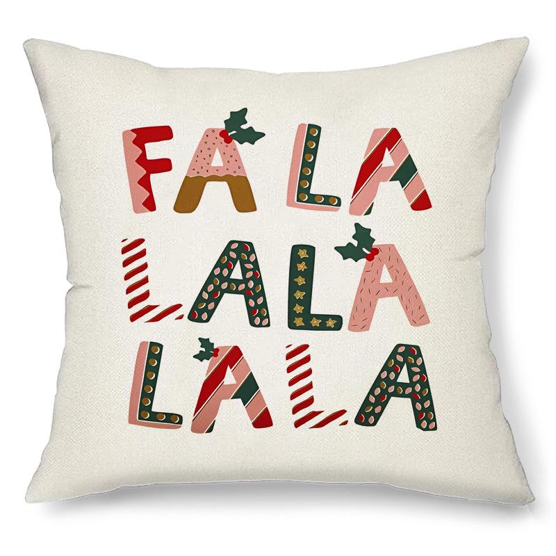 

2024 Colorful Christmas Tree Pillowcase - Festive Letter Design Home Cushion Cover 45x45cm (excluding pillow core)