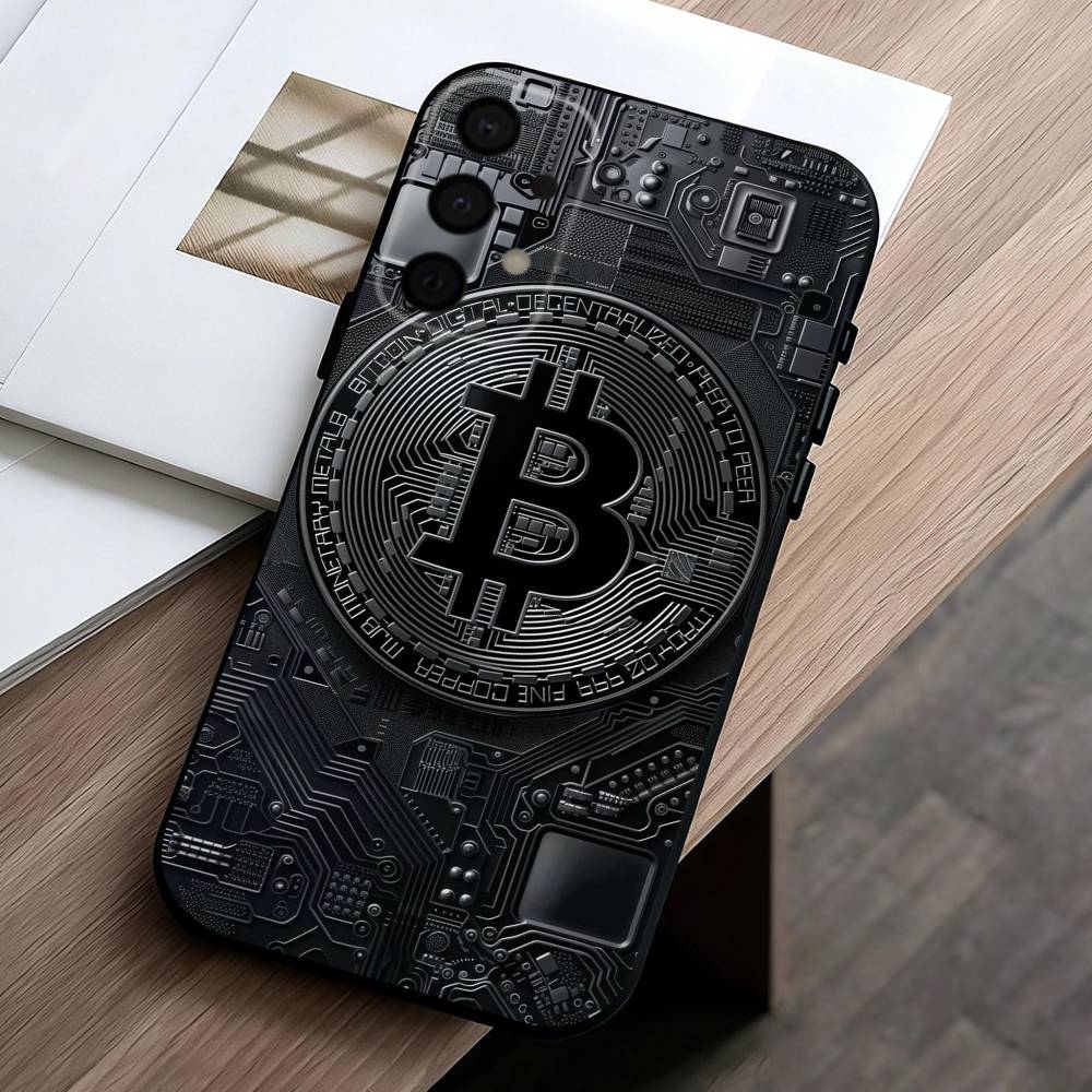 Cool Art Bitcoin Digital  Phone Case For Samsung Galaxy A73,A72,A71,A70,A53,A52,A51,Others Soft Black Cover