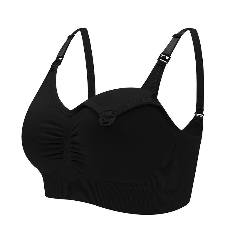 Underwire-Free Front-Opening Nursing Bra: Seamless, Anti-Sagging Maternity Support