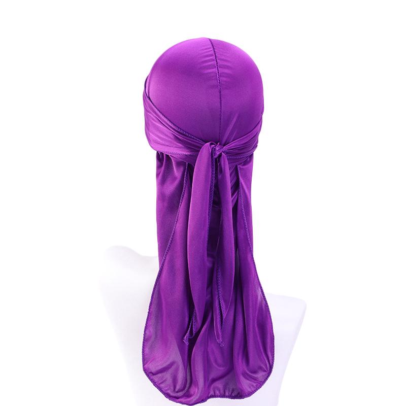 Lange Schleife Unisex Erwachsener Satin Doo Rag Durag Bandanas Kappe Piratenhut Turban Herren Hip Hop Stirnband Biker Kopftuch Unisex Kopfbedeckung