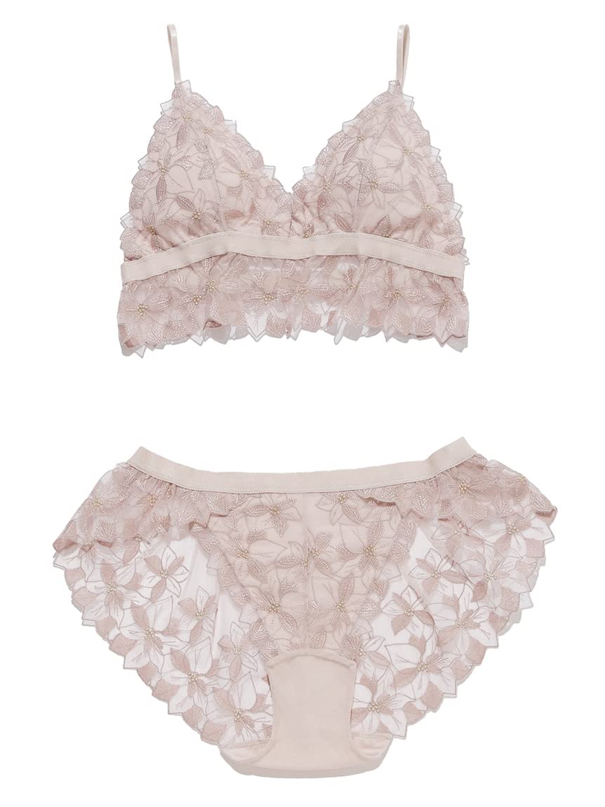 

Gelato Pique Lily Brown Кружевное белье Пуансеттия Беспроводной бюстгальтер и трусики Комплект Средний и (PWCT225247), Женский, Розовый, розовый