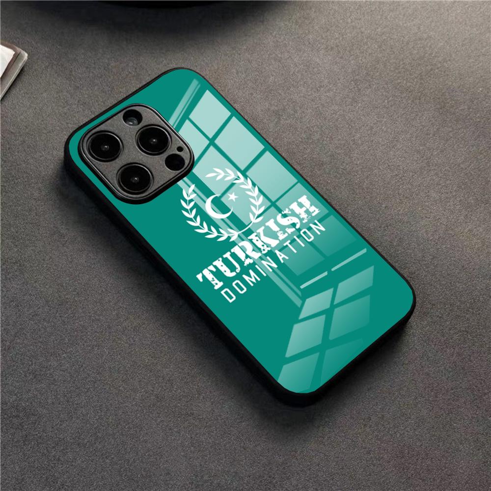 Turkey Passport Phone Case For 17 Pro Max IPhone 16 Pro 14 12 11 13 Mini X XR XS 15 Plus SE Glass Cover