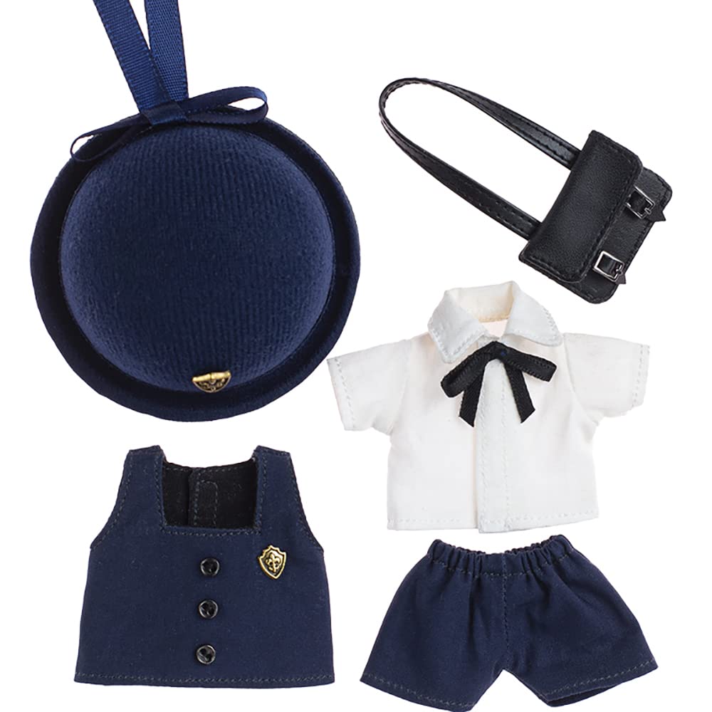 

niannyyhouse Obitsu 11 Kindergarten Uniform, Hat, Vest, Shirt, Shorts, Bag, Doll Clothes, 1/12 BJD Doll Clothes (A-white)