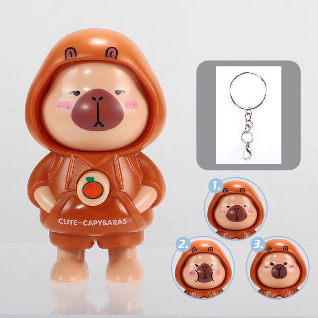 Capybara Keychain Car Key Holder Backpack Charm Bag Pendant Plastic Texture Purse Decoration Suitable for All Ages