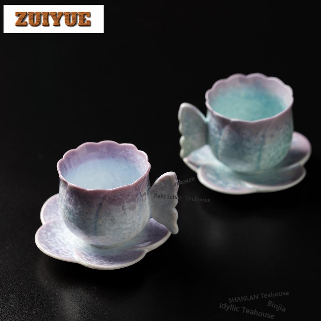 100ml Crystal Glaze Teacup Vintage Tea Bowl Cute Cup Tea-tasting Personal Cup Jianzhan Master Cups Household Cafes Decoration