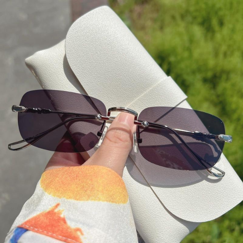 Pochromic Anti Radiation Glasses For Women Men Rimless Eyeglass Transition No Frame Eyeglass Shade Computer Eyewear Frameless