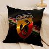 A-Abarth Racing Car Logo Cool Cushion Cover Silky Short Plush Invisible Zipper Dustproof Sofa Pillow Case For Home Decor
