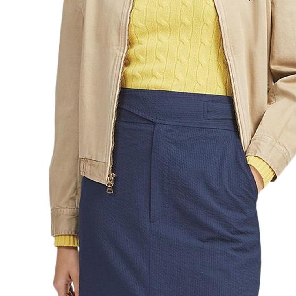 Polo Ralph Lauren Ss23 Solid Color Zip Collar Long Sleeve Jacket Women Jacket Brown 211794216-001