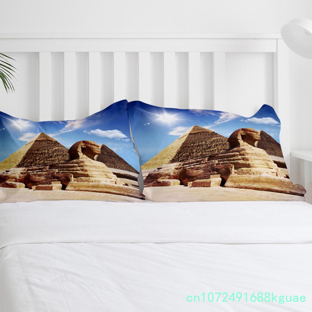 Sphinx Pyramid Blue Sky Sun Duvet Cover With Pillow Case Custom Comforter 3pcs Bedding Set Quilt Cover Double Bed Home Textile