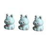 3 Pcs Miniature Resin Rabbit Easter Figurine, Cartoon Cute Tiny Bunny Animal Figures for Easter Egg Fillers, Fairy Garden, Dollhouse, Cake Topper