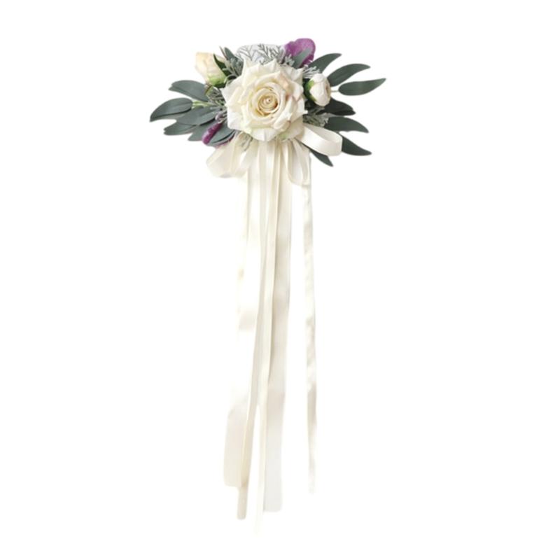 Artificial Flower Bouquet Romance Wedding Car Rearview Decoration And Celebration Venues Layout Setting Flower Decors