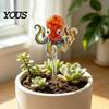 Decorative Plant Inserts for Pots Handmade Stained Glass Stake, Octopus Bird Turtle Animal Durable Decorations Shape Garden Ornament Potted