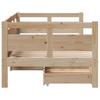 Daybed with Drawers 90 x 190 cm Solid Pine Wood