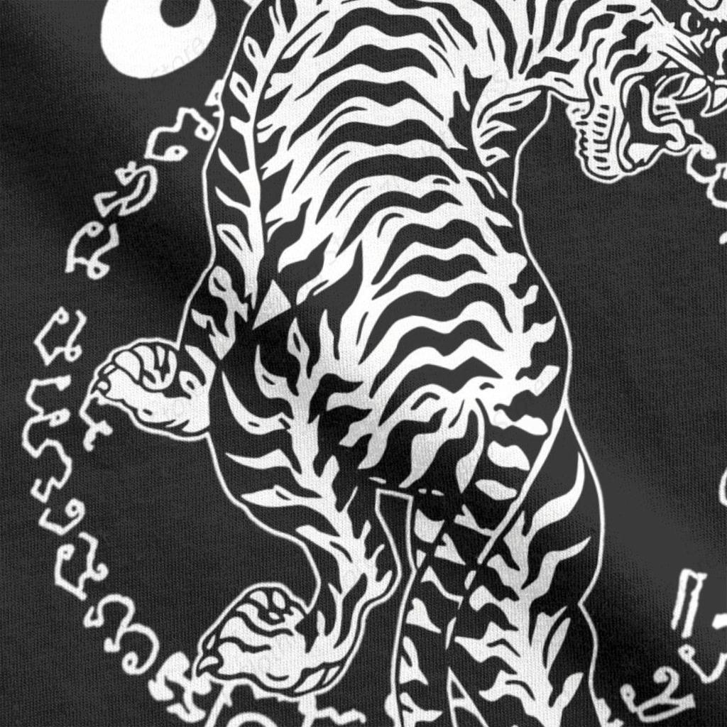 Men's T-Shirts Muay Thai Sak Yant Tiger Unique 100% Cotton Tee Short Sleeve Boxing Fighter T Shirts Round Neck Clothing Summer